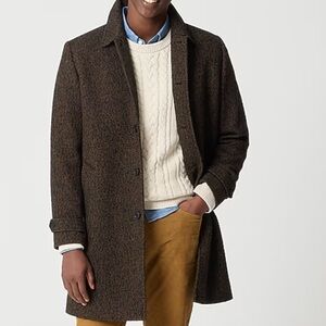 Banana Republic Men's Brown Herringbone Wool Blend Overcoat Jacket Med like new